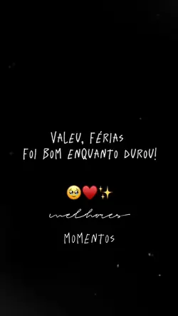 adeus férias