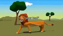Cursed lion meme