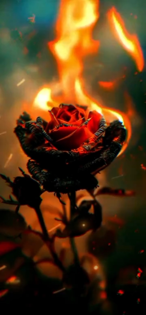 burning rose