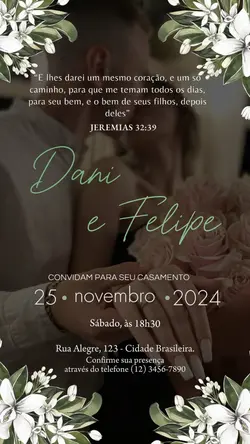 Convite de casamento