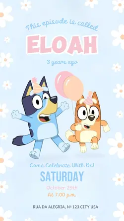 INVITATION BLUEY 