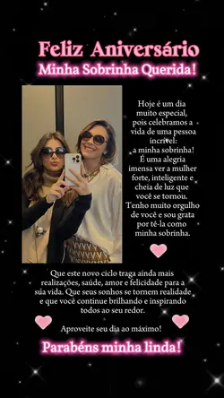 Parabéns Sobrinha 