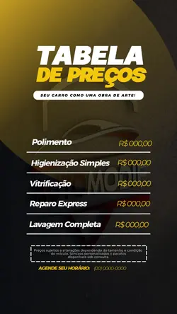 PREÇOS DE SERVIÇOS!
