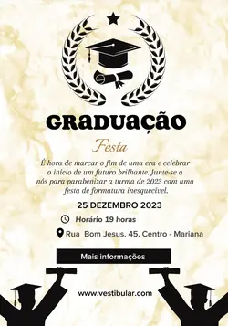 Convite formatura 