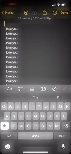 i love you notes