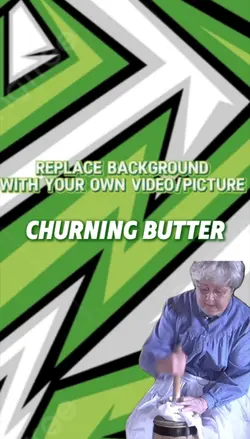 Churning butter 