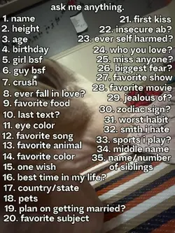 ASK ME ANYTHIN