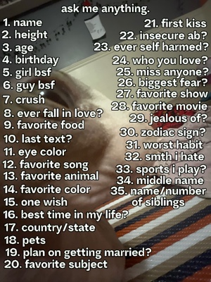 ASK ME ANYTHIN