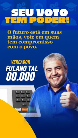 seu voto / Azul