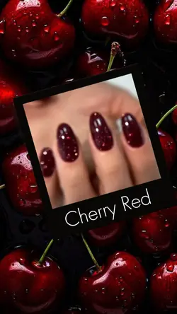 Nail cherry red