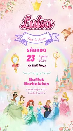 CONVITES PRINCESAS
