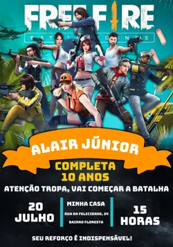 Convite Free Fire