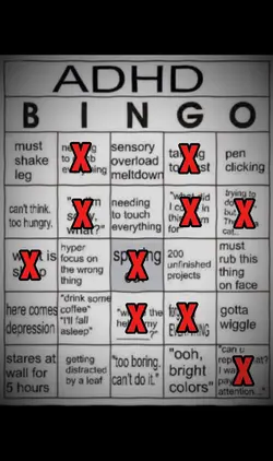 ADHD bingo 