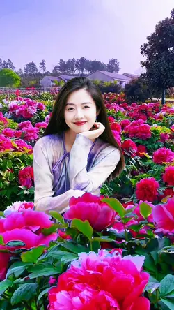 Among the flowers