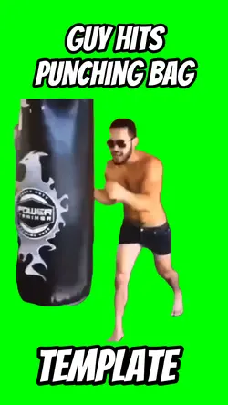 Guy hits punching ba