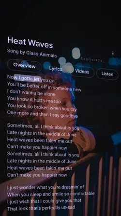 Now I let you go