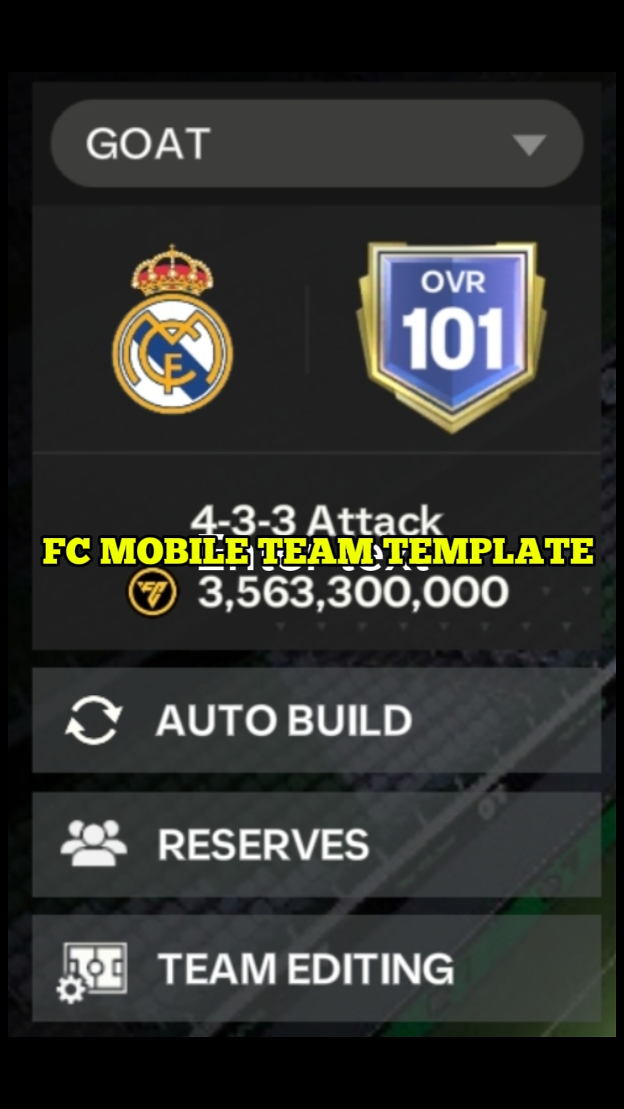 FC Mobile Team Edit