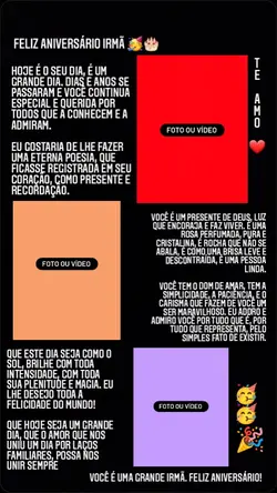 Aniversário de irmã 