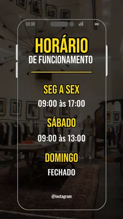 Horário de loja