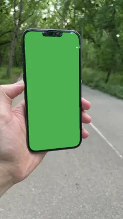 celular tela verde