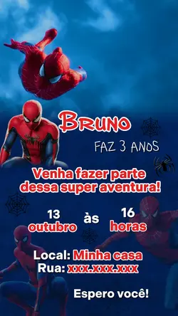 Convite Homem Aranha