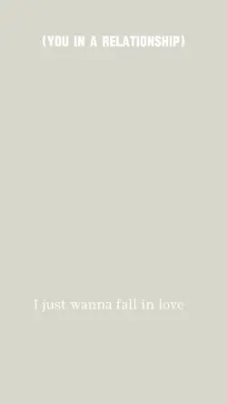 I wanna fall in love
