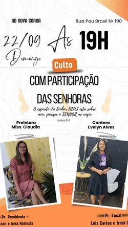 Culto com senhoras