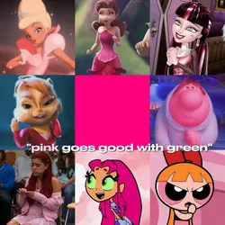 pink and green!