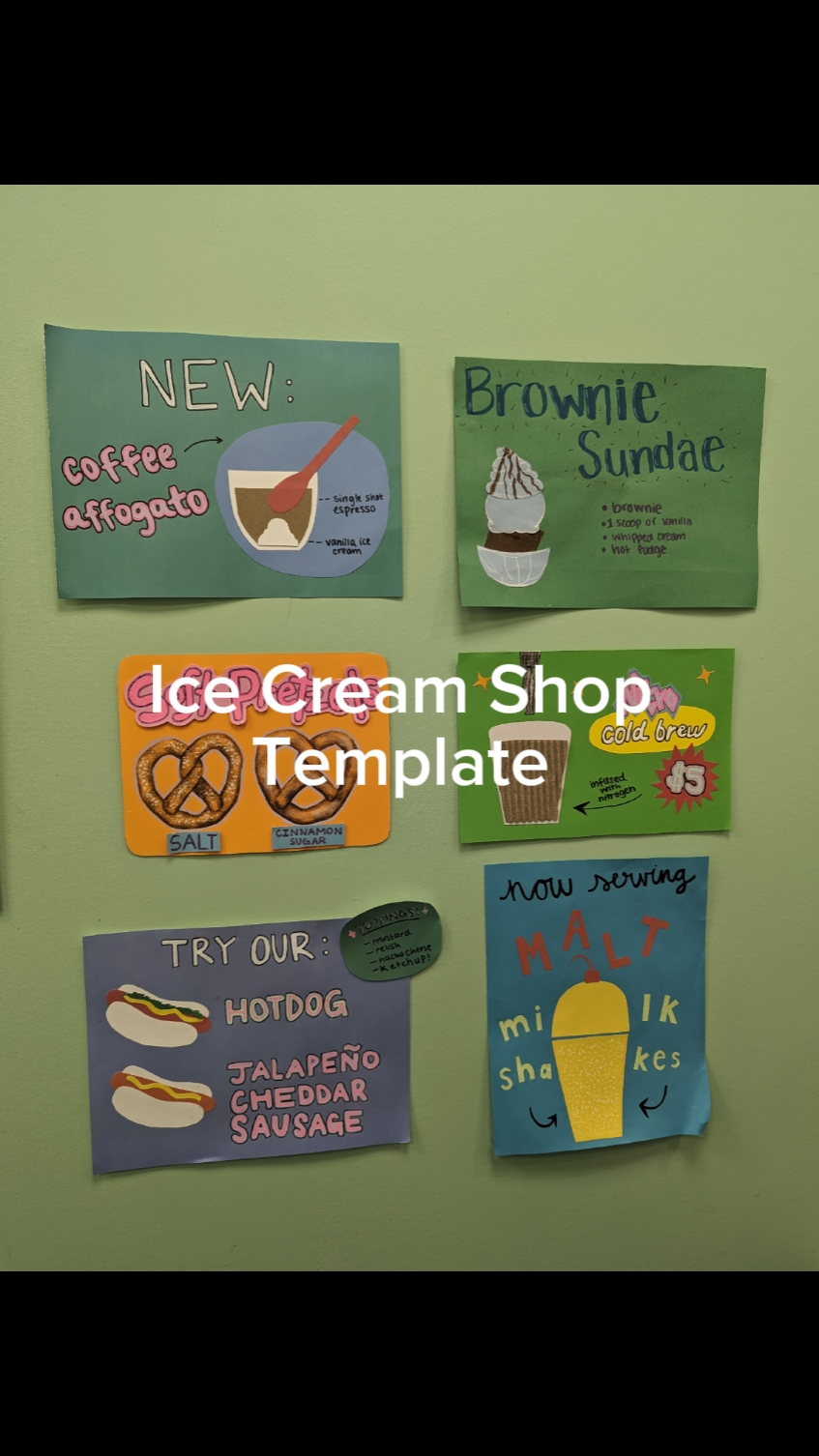 Plantilla de helado 