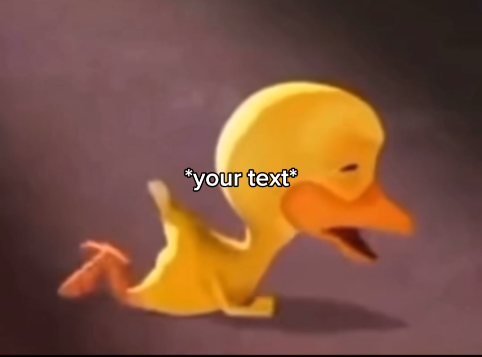 Meme de pato llorando