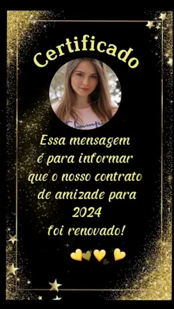 certificado  amizade