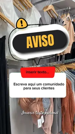Aviso de loja 