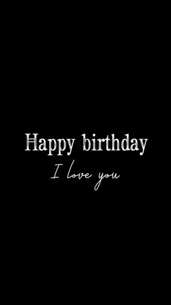 Happy birthday 