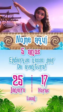 Convite Moana 