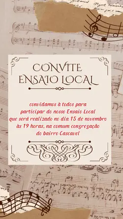 convite ensaio music