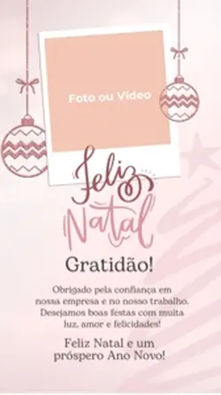 Cartão Natal Rosa ✨
