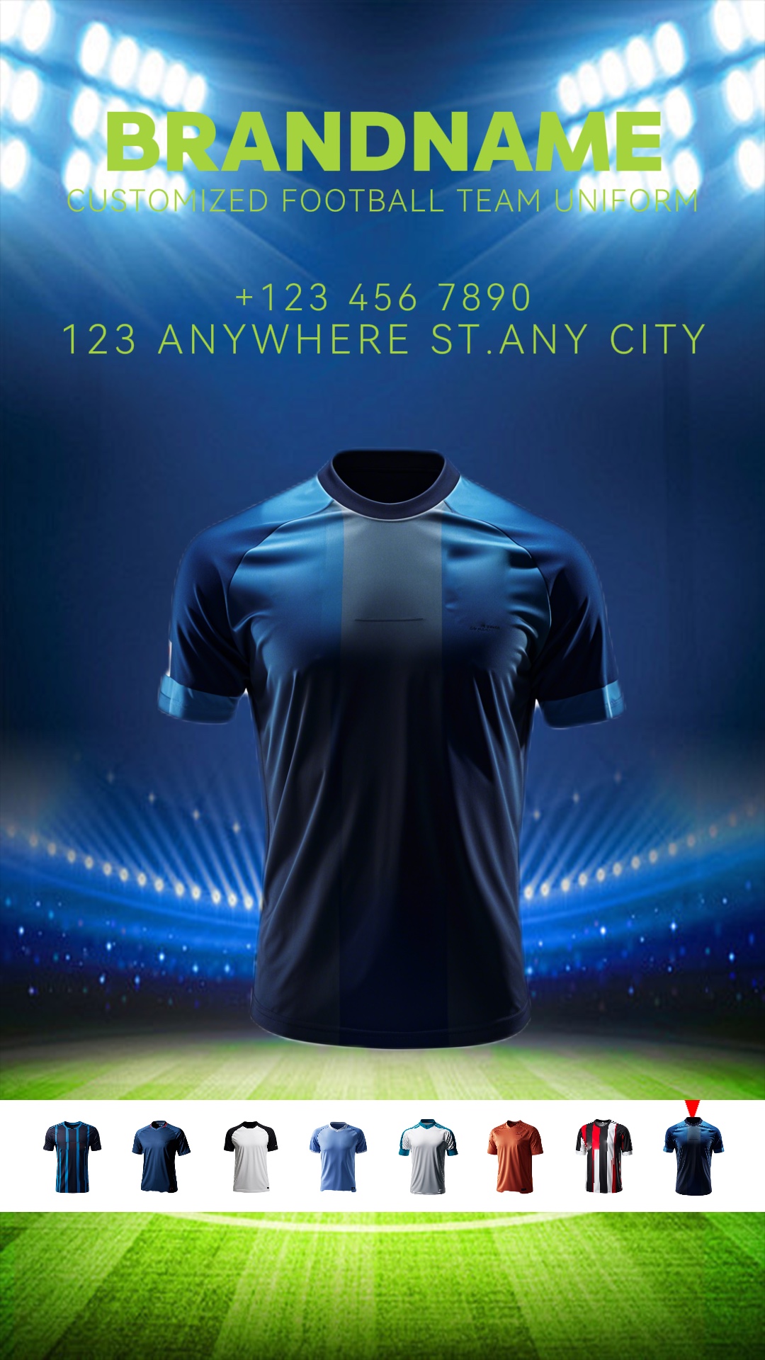 Customized Promotional Video Template For Football Clothing