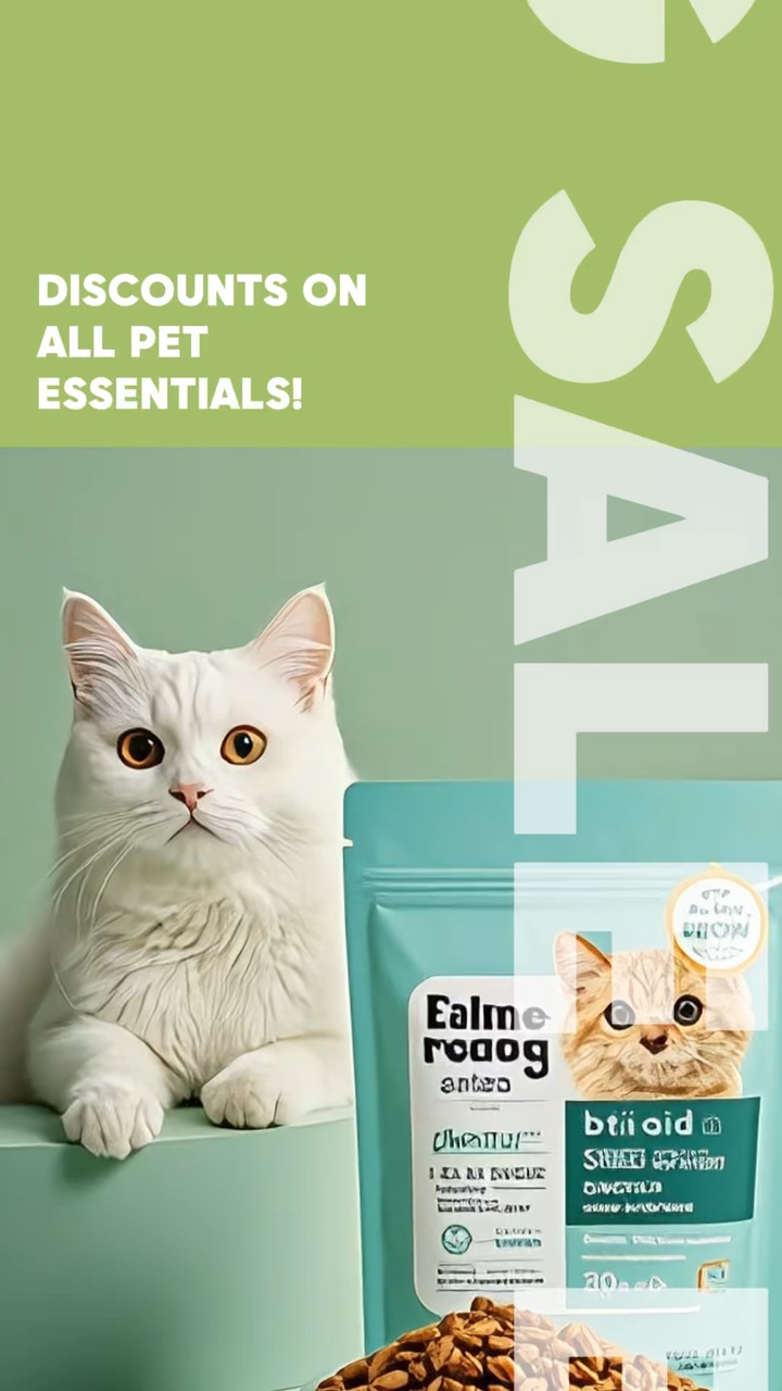 Playful color Pet food Sale Pet industry Display Ads templates Minimalist style