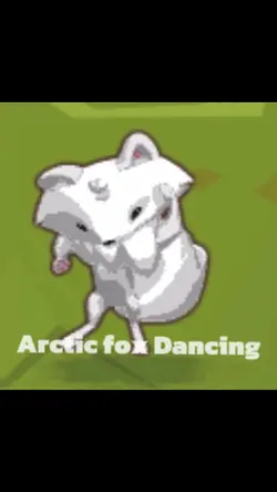 Arctic fox dancing