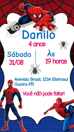 Convite H aranha