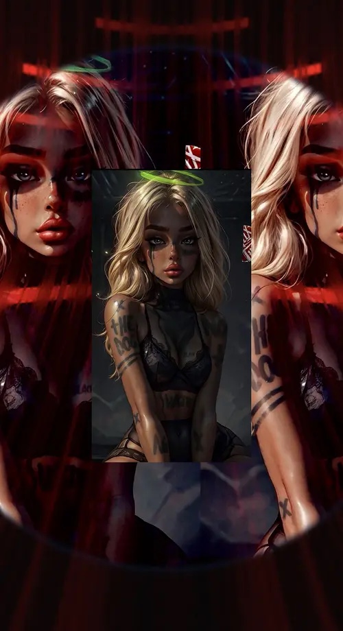 Efecto de líneas rojas 💋