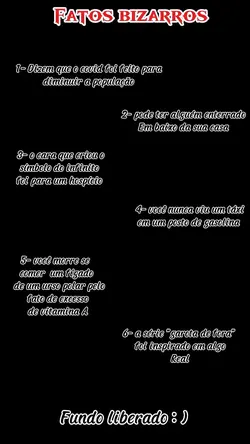 Fatos bizarros 