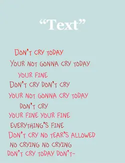 Don’t cry