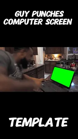 Guy punches computer