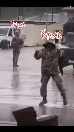 Military guy dancing