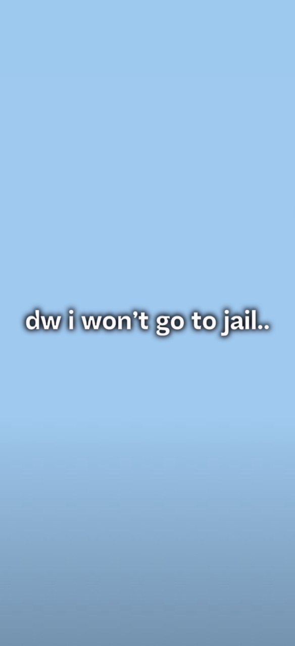 Eu não vou para a cadeia ….
