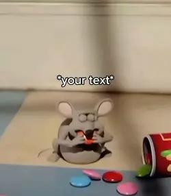 Sad rat eating
