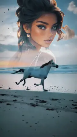 Galloping stallion