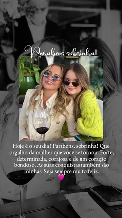 Parabéns sobrinha 