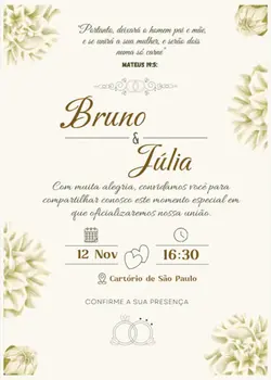 Convite de casamento